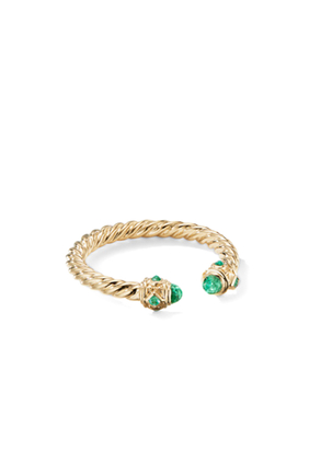 Renaissance Emerald Ring, 18k Yellow Gold & Emeralds